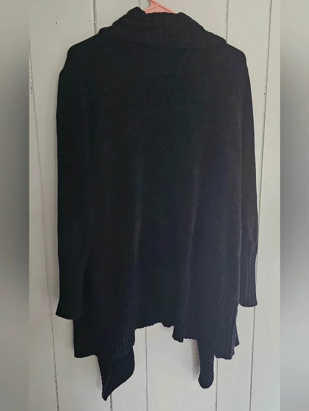 Black Open-Front Knit Cardigan Sweater - Women